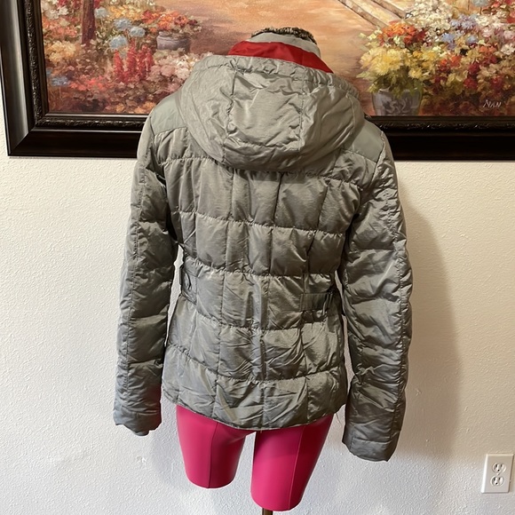 Eddie Bauer 550 Down Yukon Model Hooded Jacket Coat Pockets Gray Women's Medium - Picture 4 of 16